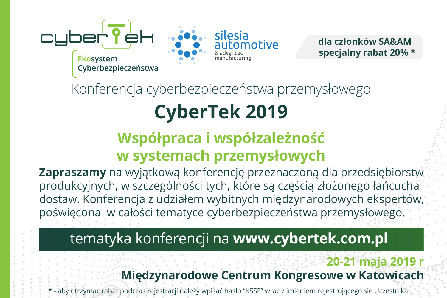 CyberTek 2019 zaproszenie Klaster Siesia Automotive